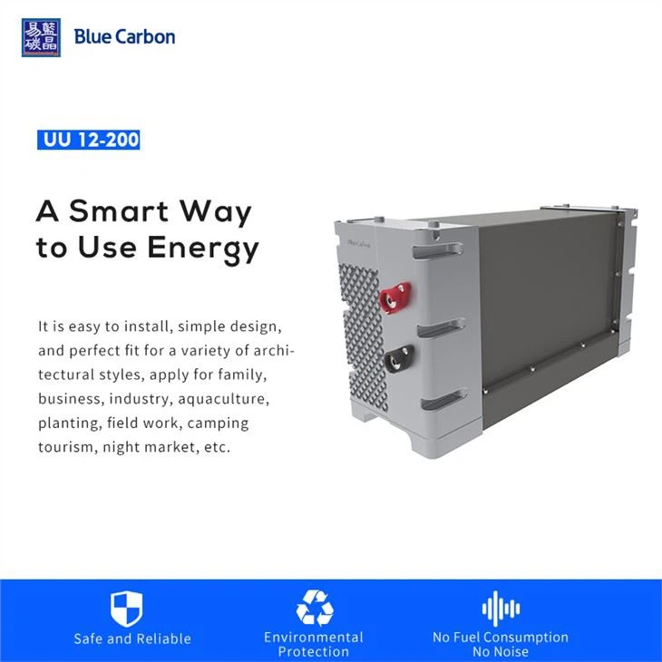 Azul Carbon 200AH Batterías de iones de litio 12.8V para el sistema de energía solar
