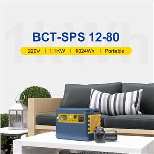 Sistema de energía solar con batería de litio Blue Carbon de 1 kWh con inversor incorporado