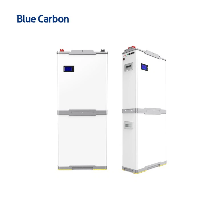 Batería de litio de carbono azul de 5kw 48V 200AH 300AH Tipo de piso apilable Power Can para el sistema de vivienda solar