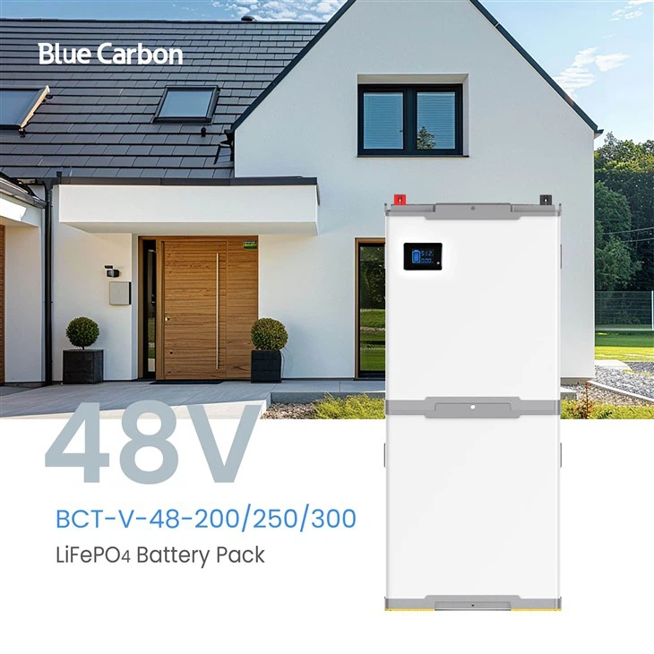 Batería de litio solar Blue Carbon 48V 200Ah Batería de litio incorporada-BMS