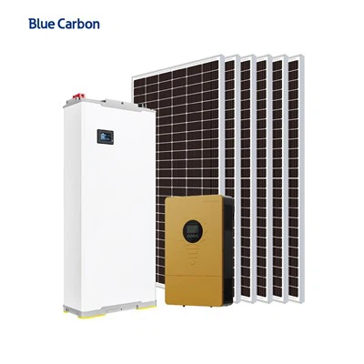 Soluciones azules 6kW del almacenamiento de energía del hogar del carbono fuera del sistema de energía de la energía solar de la rejilla